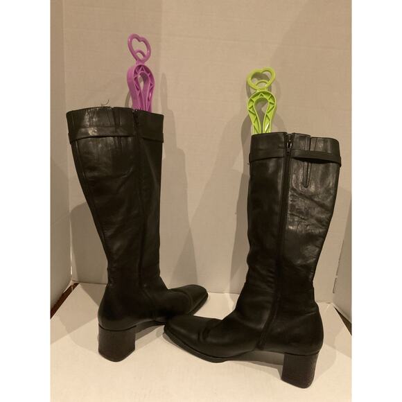 Via Spiga Italian Leather Knee High Heeled Boots -  9M - Picture 4 of 9